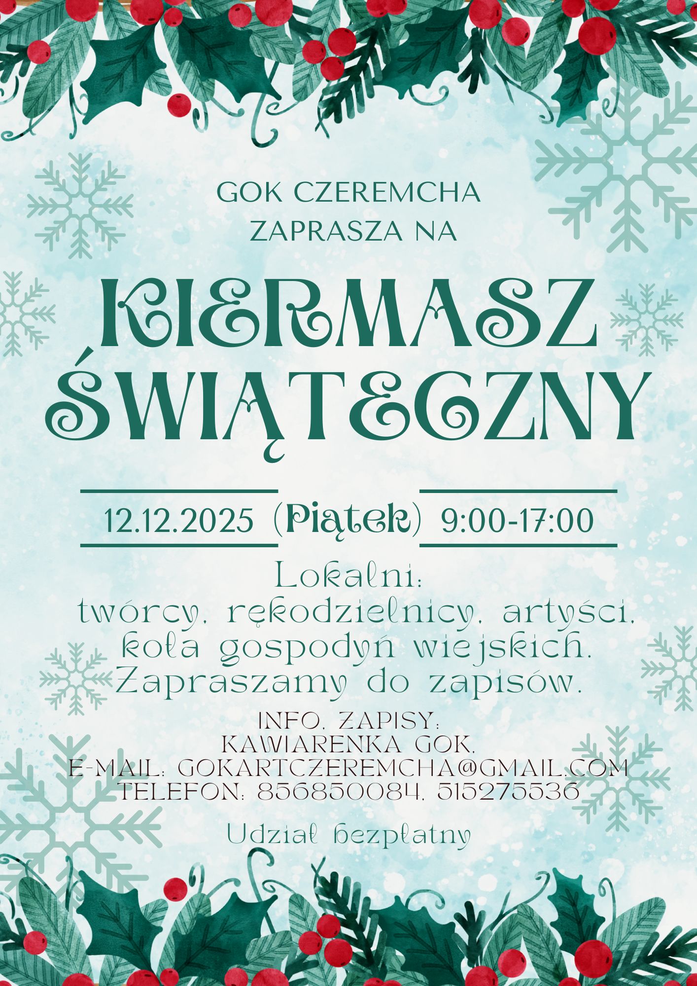 Kiermasz 12.12.2025