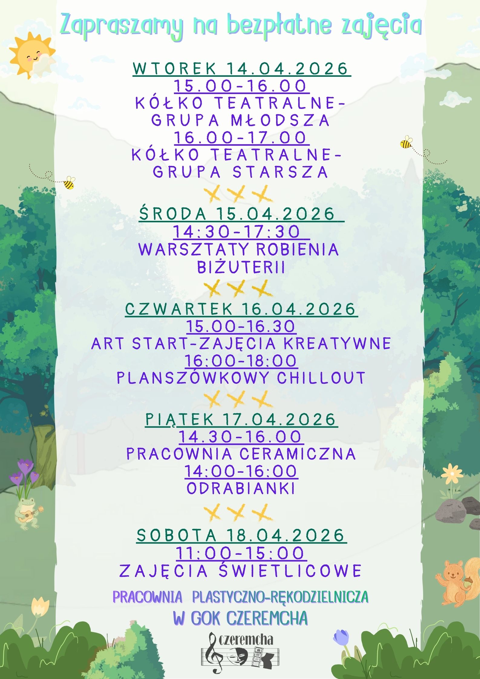 GOK zaprasza 14-18.04.2026